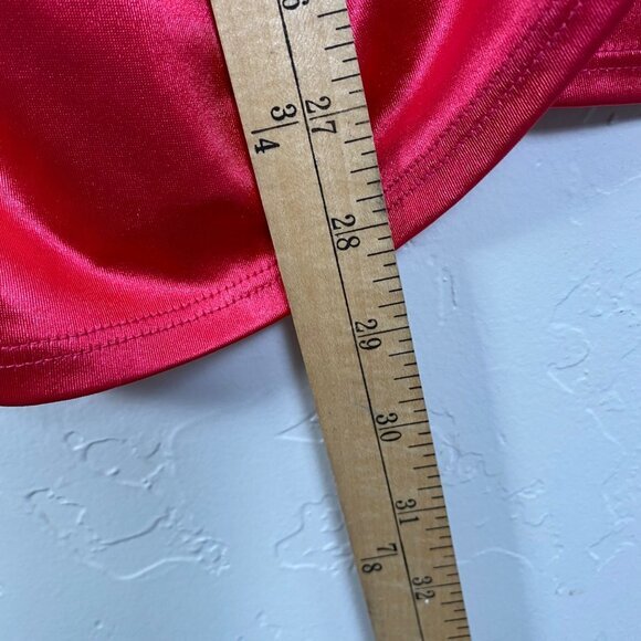 LOVE, NICKIE LEW Fuchsia Satin Mini Dress Size MEDIUM Adjustable Straps‎ NWOT - Picture 7 of 7